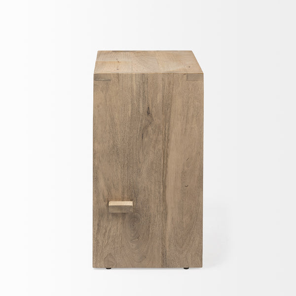 Aida 26" Seat Height Light Brown Wood Counter Stool