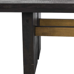Larson Solid Wood Rectangle Dining Table in Carbon Black