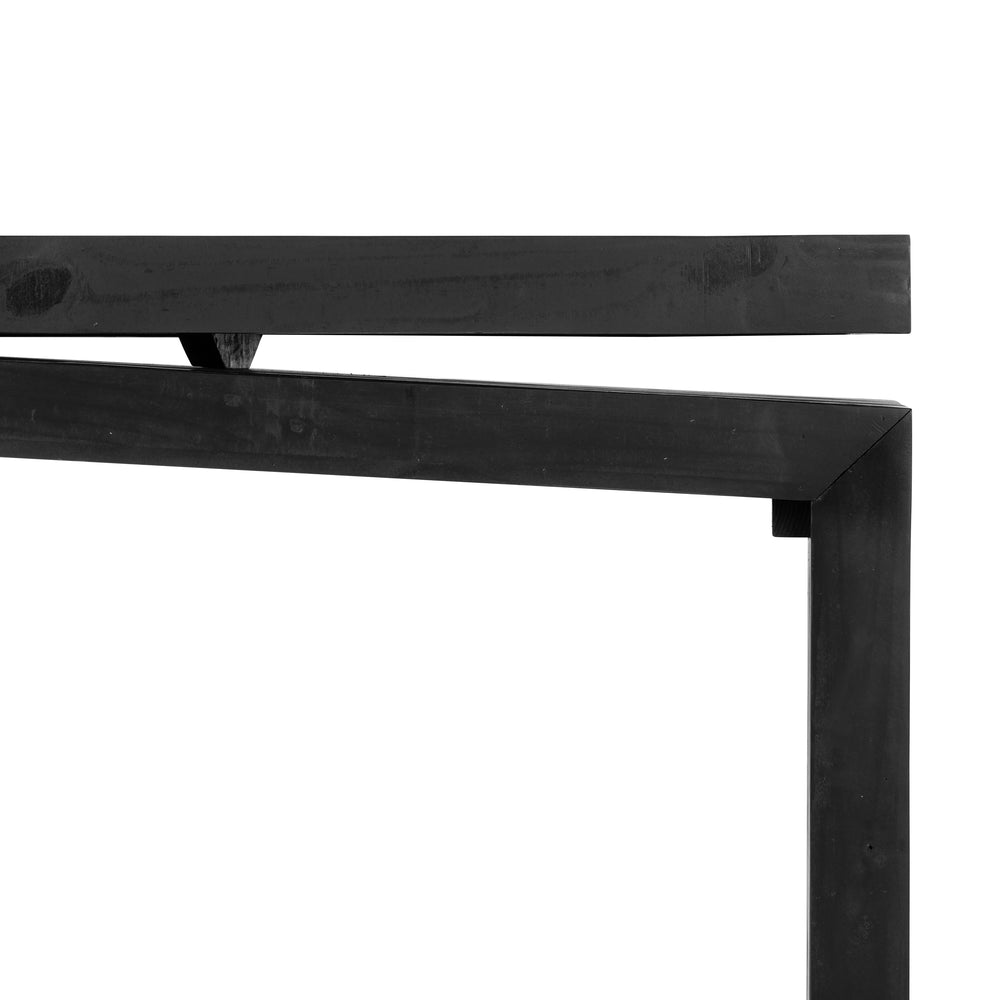 Matthes Console Table In Aged Black Pine
