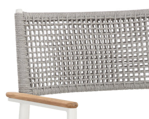 NAVA STACKABLE DINING ARMCHAIR - WHITE