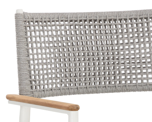NAVA STACKABLE DINING ARMCHAIR - WHITE