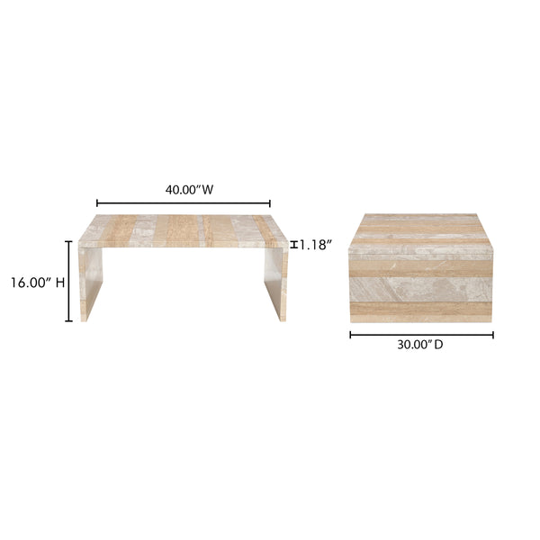 Moe's Rosa Mixed Marble Coffee Table