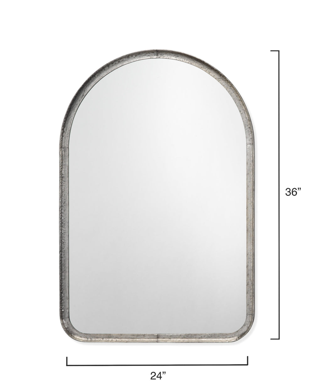 Arch Iron Wall Mirror, Silver