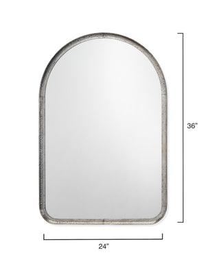Arch Iron Wall Mirror, Silver