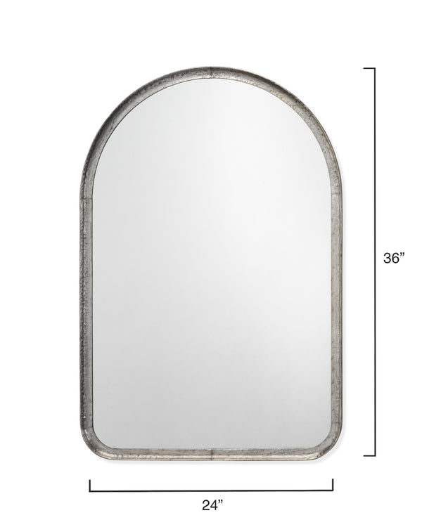 Arch Iron Wall Mirror, Silver