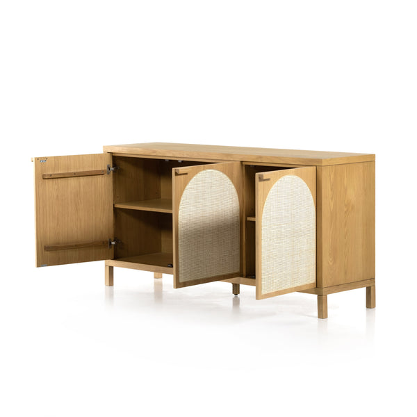 Allegra Sideboard In Honey Oak Veneer