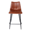 Moe's Alibi Counter Stool Set - Brown Faux Leather