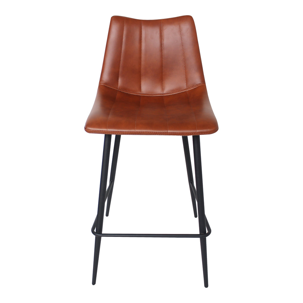 Moe's Alibi Counter Stool Set - Brown Faux Leather