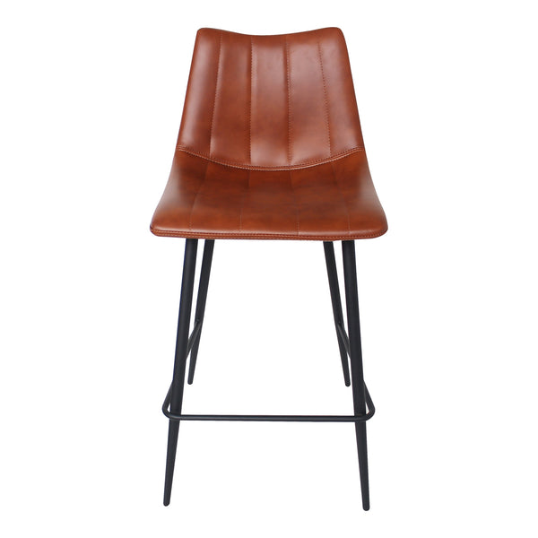 Moe's Alibi Counter Stool Set - Brown Faux Leather