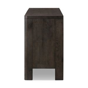 Noeline 6 Drawer Dresser In Smoked Black Oak Veneer
