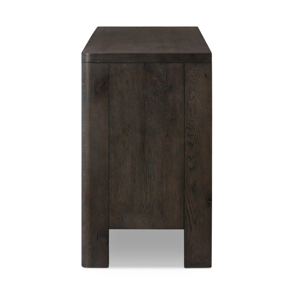 Noeline 6 Drawer Dresser In Smoked Black Oak Veneer