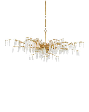 Forest Dawn Chandelier In Washed Lucerne Gold & Natural