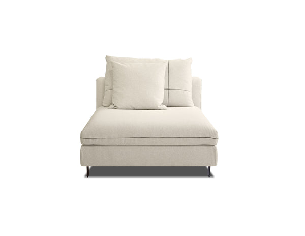 PLATEAU Fabric Sectional in stone wheat fabric