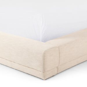 Martina Bed Wide Queen in Bergamo Parchment