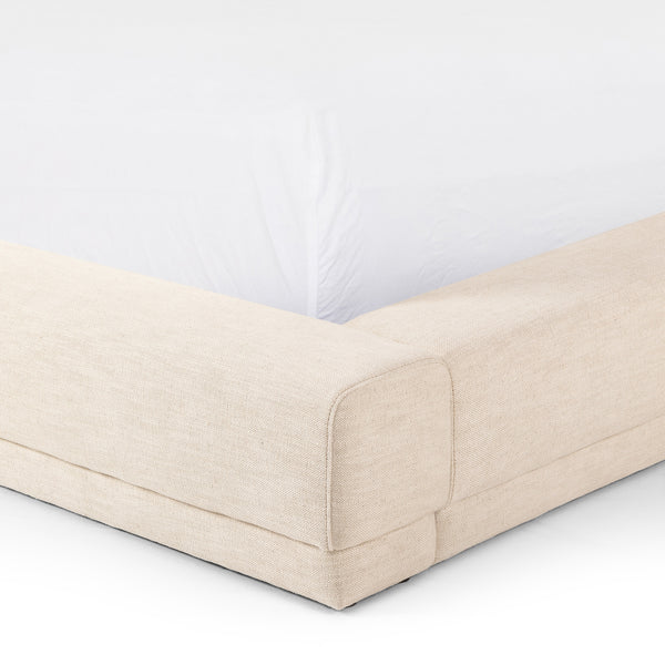 Martina Bed Wide Queen in Bergamo Parchment