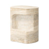 Clementine End Table In Textured Sandy Grey