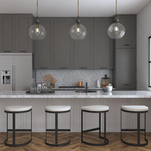 Ivanna Black Iron Counter Stool