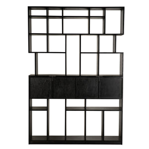 Grobius Bookcase, Hand Rubbed Black