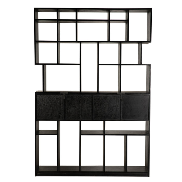 Grobius Bookcase, Hand Rubbed Black