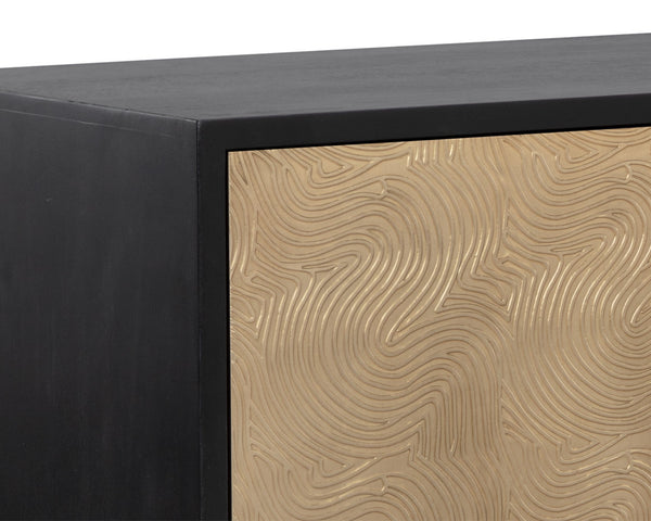 ALGARVE SIDEBOARD - BLACK / CHAMPAGNE GOLD