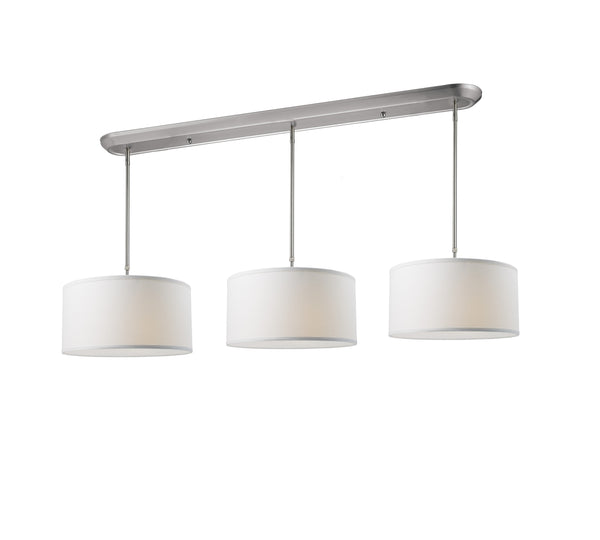 Albion 9 Light Island/Billiard  in Brushed Nickel Finish