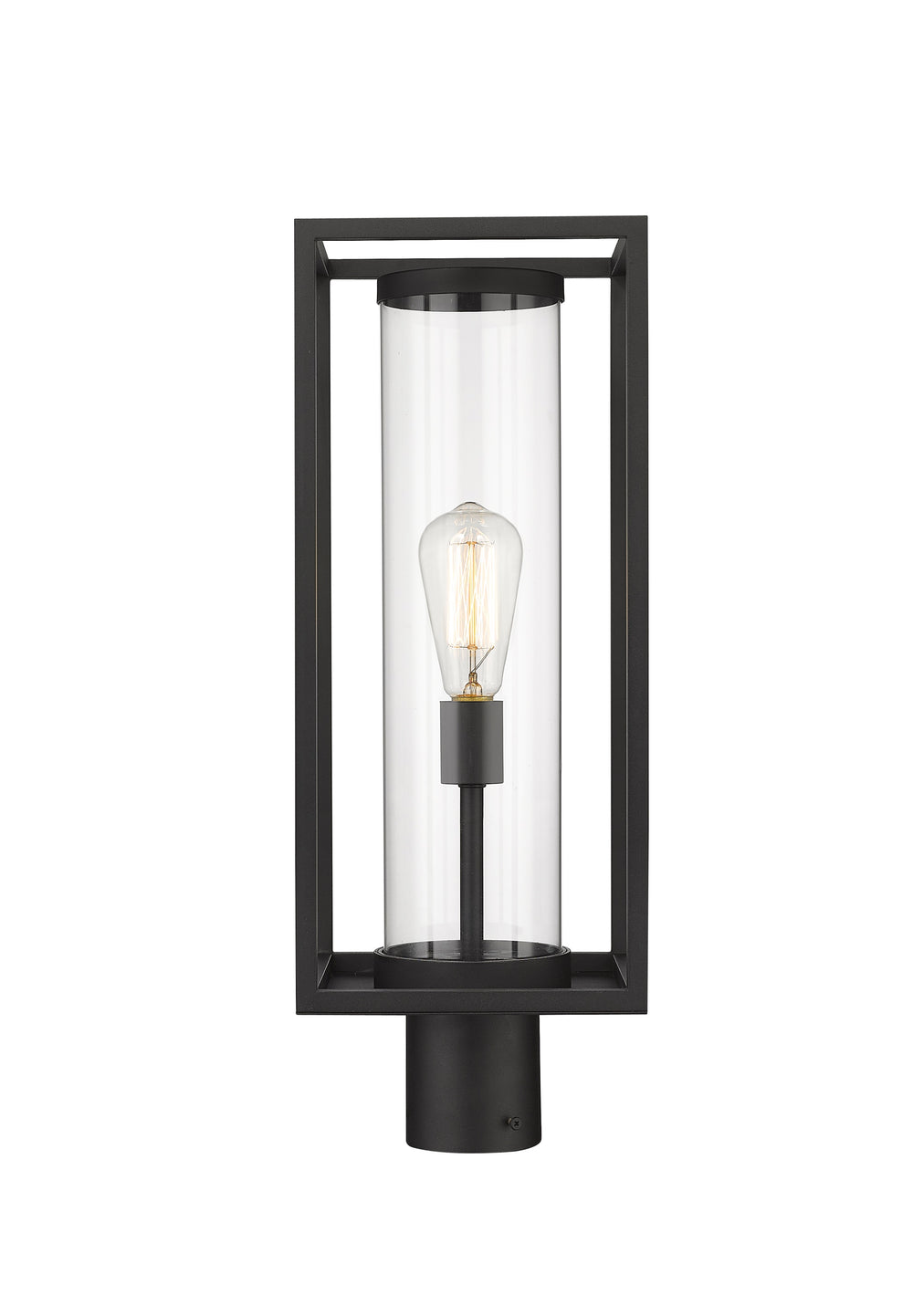 Dunbroch 1 Light Outdoor Post Mount Fixture in Black Finish