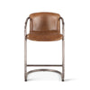 Portofino Distressed Chestnut Leather Counter Chair