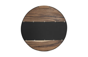 River Mirror, Natural, Round