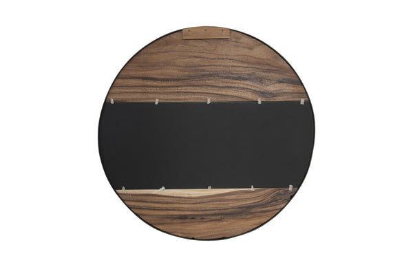 River Mirror, Natural, Round