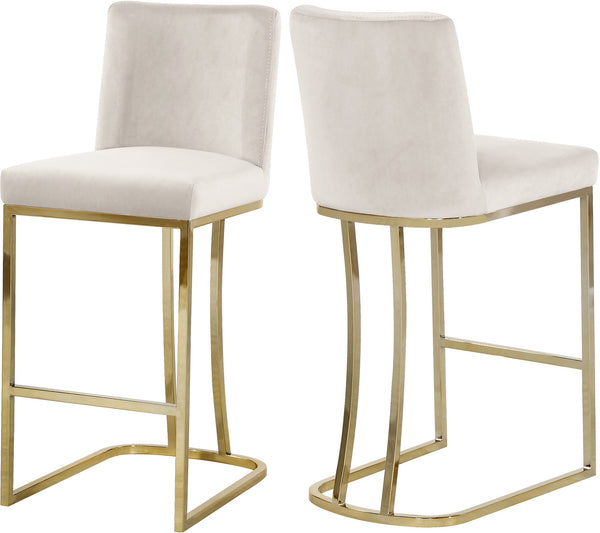 Rick Stool In Cream Velvet
