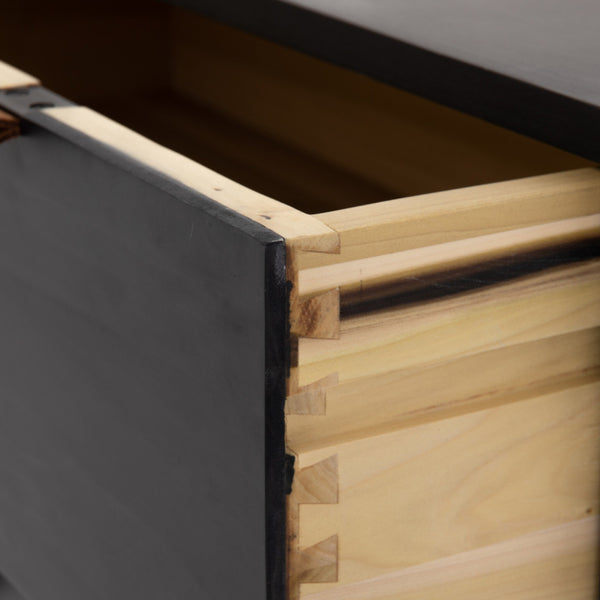 Trey 5 Drawer Dresser - Black Wash Poplar
