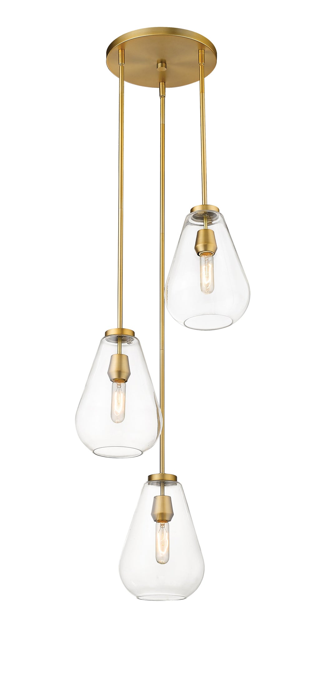 Ayra 3 Light Pendant in Olde Brass Finish