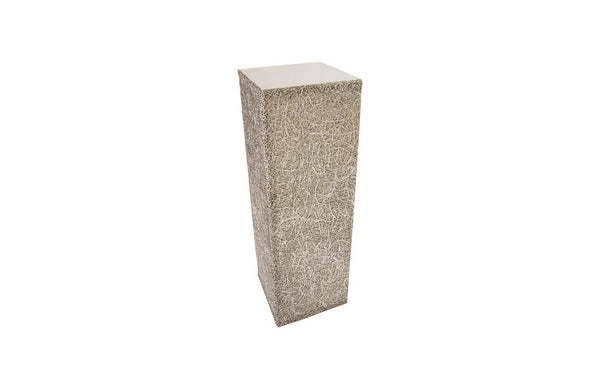 String Theory Pedestal, Silver Leaf, Large
