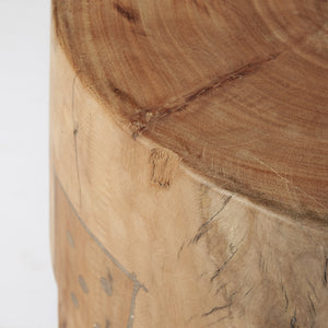 Asco 18"H Rustic Solid Reclaimed Wood Stool