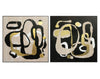 FUN AND WHIMSY (SET OF 2) - 48" X 48" - BLACK FLOATER FRAME