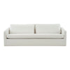 Phoebe Ivory Sofa with Tapered Arms & Feather Seat
