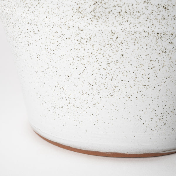 Julian Large Glossy White Ceramic Spoked Vase