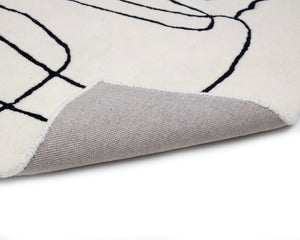 TILDA HAND -TUFTED RUG - IVORY / CHARCOAL - 8' X 10'