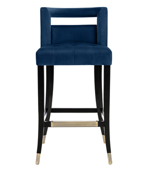 Hart Navy Velvet Bar Stool