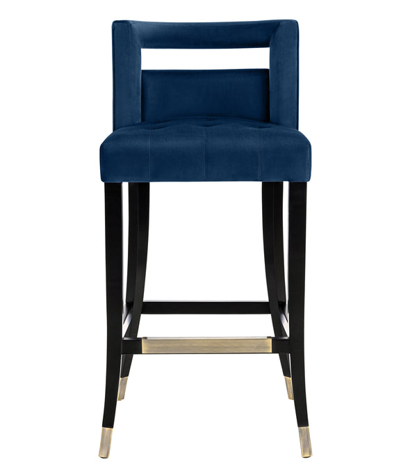 Hart Navy Velvet Bar Stool