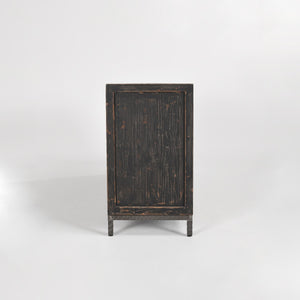 Lisbon Solid Wood Cabinet with Reclaimed Pine - Weathered Black