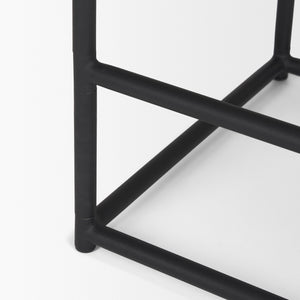 Taniel Light Brown Wood w/ Black Metal Counter Stool