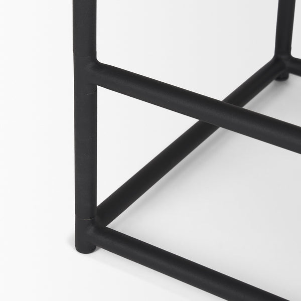 Taniel Light Brown Wood w/ Black Metal Counter Stool