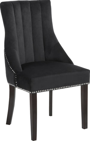 Tiffany Dining Chair In Black Velvet