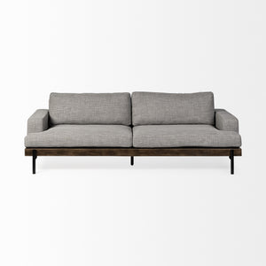 Colburne II 95" Gray Upholstered Three Seater Sofa