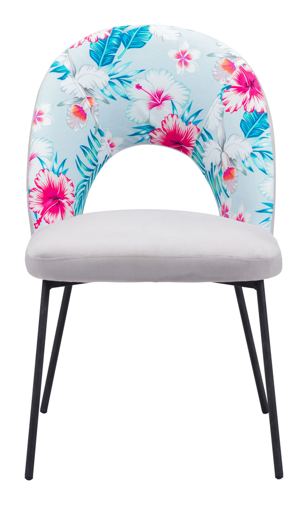 Torrey Dining Chair (Set of 2) Multicolor Print & Gray