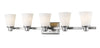 Kayla 5 Light Vanity  in Brushed Nickel Finish