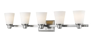 Kayla 5 Light Vanity  in Brushed Nickel Finish