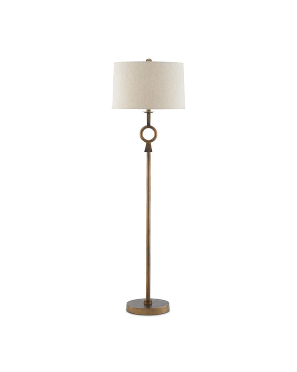 Germaine Floor Lamp In Antique Brass