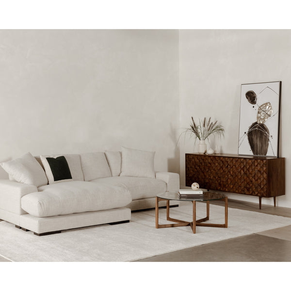 Moe's Plunge Sectional with Flip Chaise in Brown